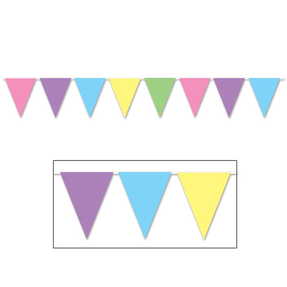 pastel colors pennant banner