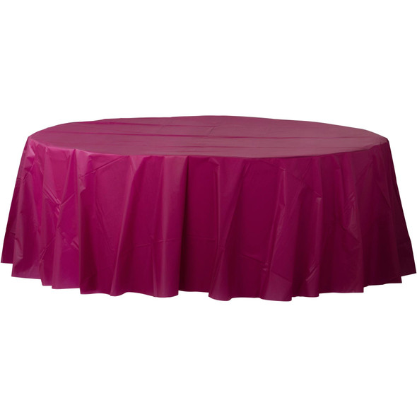 Round Plastic Tablecover Berry