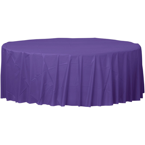 Round Plastic Tablecover Purple