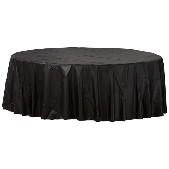 Round Plastic Tablecover Black