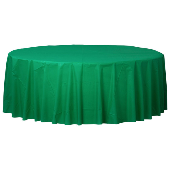 Round Plastic Tablecover Green