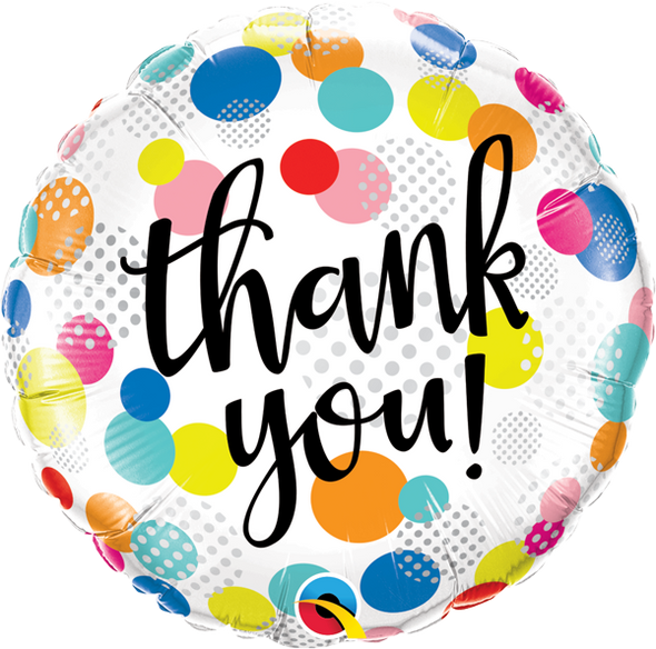 Thank You Polka Dots Microfoil Balloon