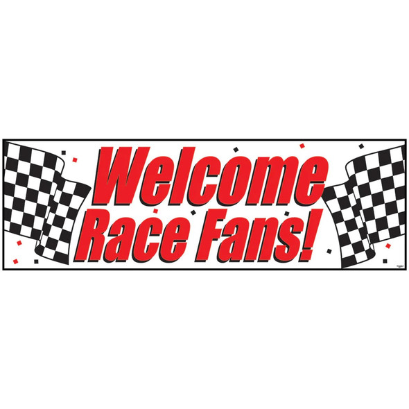 Welcome Race Fans Giant Party Banner