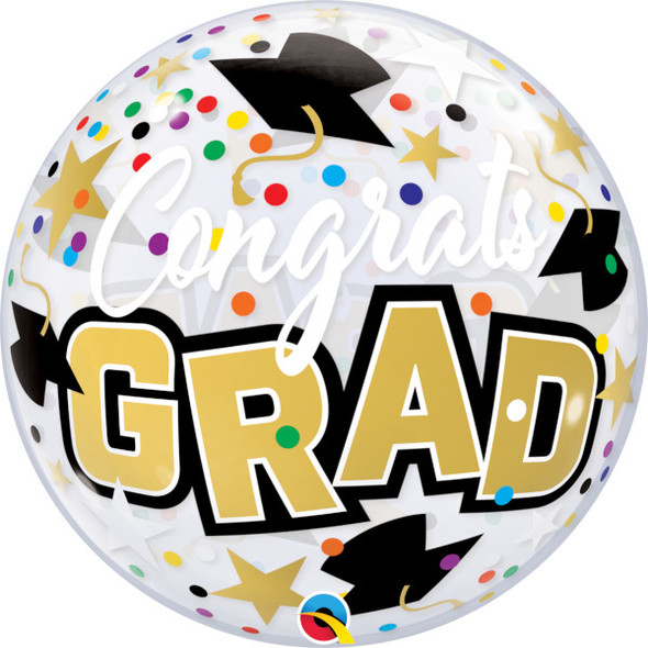 big clear balloon congrats grad
