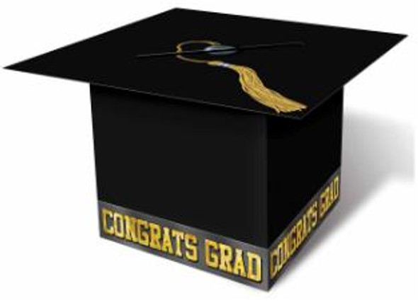 black grad cap receiving card box