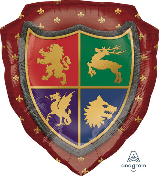 27" Medieval Shield SuperShape Foil Balloon