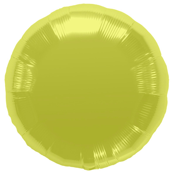 citrine yellow round shape foil balloon