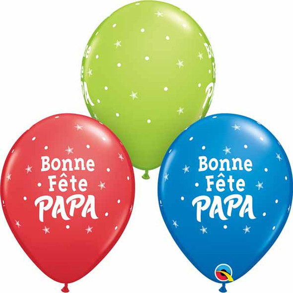 Bonne Fete Papa Etoiles Balloon Latex