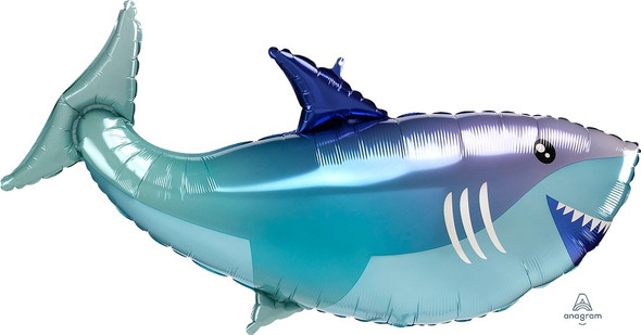Blue Shark Jumbo Foil Balloon