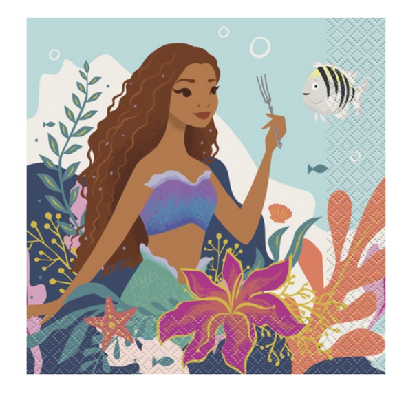 Disney little mermaid luncheon napkins