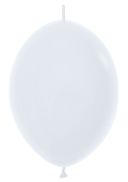 Decomex white link linking 12" latex balloon