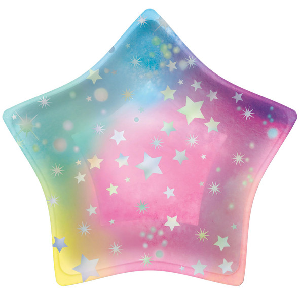 Hot Stamped Luminous Star Shaped Plates