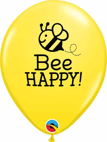 Bee Happy Latex Balloon