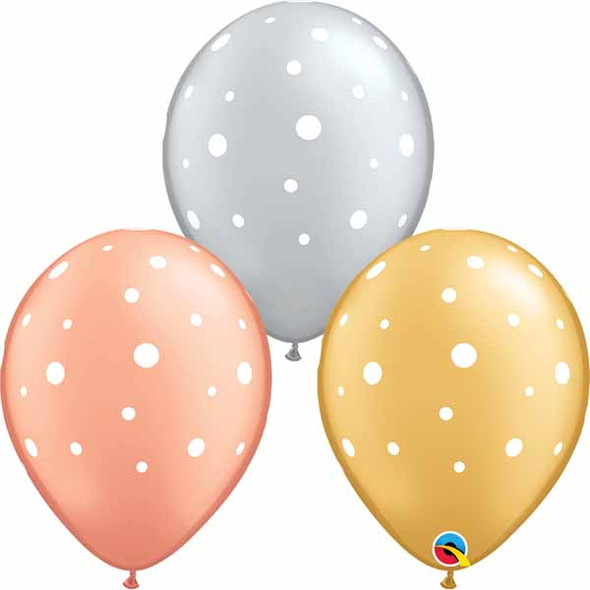 Big & Little Dots 11" Latex Balloons Assorted Colors