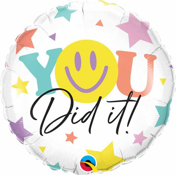 Smile You Did It! 18" Round Foil Balloon