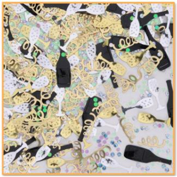 Special Celebration Gold Black Silver Confetti 1/2oz