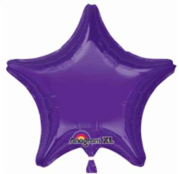 19" Star Shaped Solid Color Foil Balloon Quartz Purple