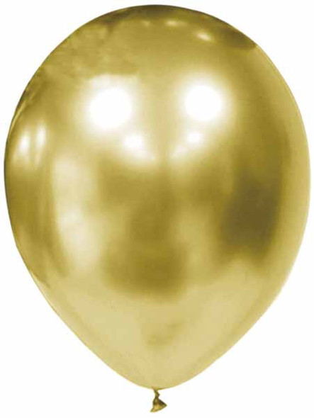 Trico Chrome Gold 5" Latex Balloons Helium Quality 100 pack