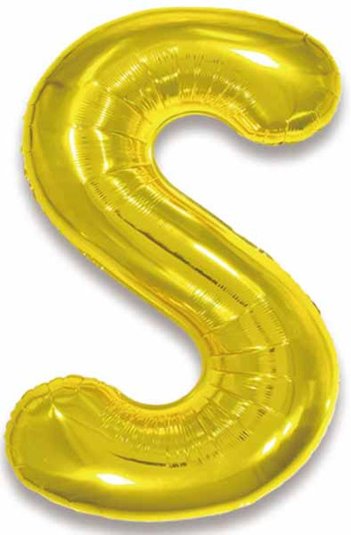 Gold Foil Balloon Letter S Gold Foil Balloon Letter S