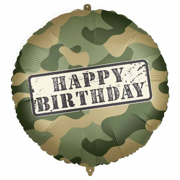 Happy Birthday Camo 18" Foil Balloon Happy Birthday Camo 18" Foil Balloon