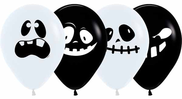 Assorted Ghost Faces Halloween Theme Latex Balloon Assorted Ghost Faces Halloween Theme Latex Balloon