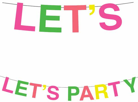 Neon Banner Let's Party Neon Banner Let's Party