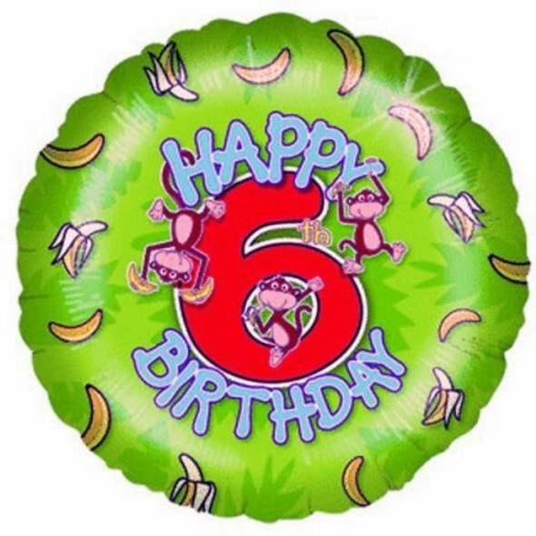 Happy 6th birthday for kids balloon