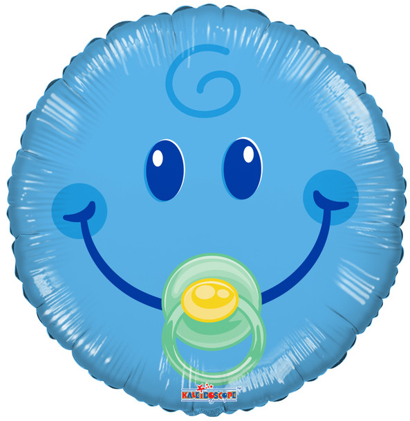 Blue Smiley baby Balloon for Showers