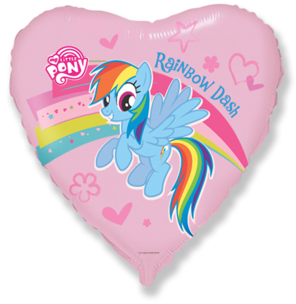 Rainbow Dash Balloon My Little Pony Heart