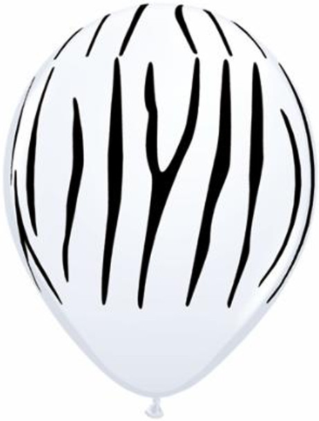 Zebra Print Latex Balloons