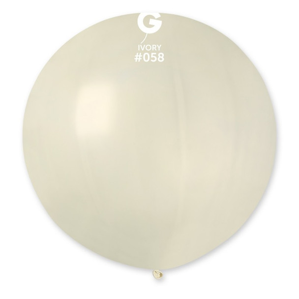 Large Metallic Ivory Premium Quality Latex Balloon