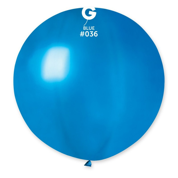 Large Metallic Blue Premium Quality Latex Balloon