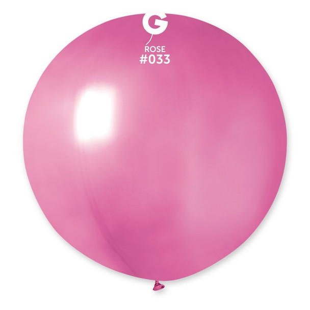 Large Metallic Rose Premium Quality Latex Balloon