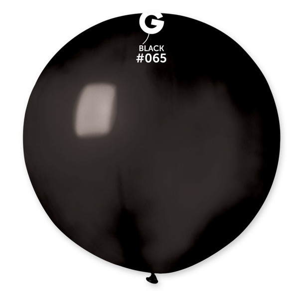 Large Metallic Black Premium Quality Latex Balloon