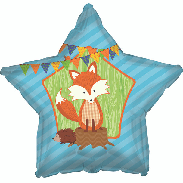 Adorable Fox Star Shape Foil Balloon