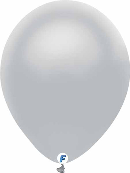 100 Pack Of 12" Silver color Balloons