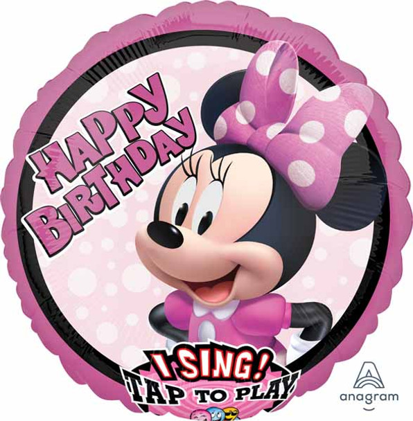 Anagram 28" Disney Minnie Mouse Sings Happy Birthday Foil Balloon Party Decor