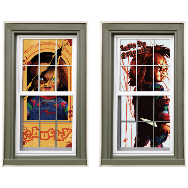 Child's Play Chucky Horror Window Slhouettes