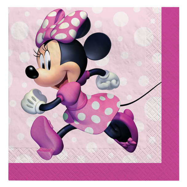 Minnie Mouse Pink Party Beverage Napkins 16 Pack