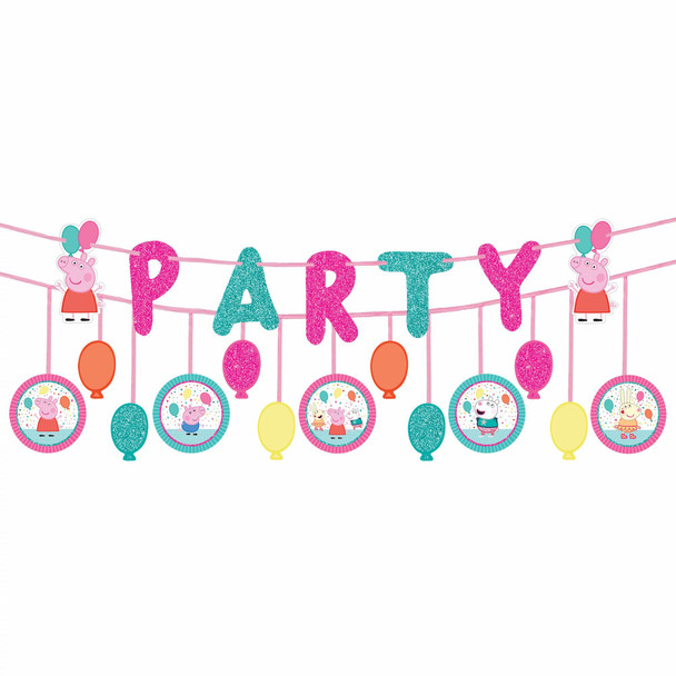 Peppa Pig Confetti Birthday Party Double Banner Multipack