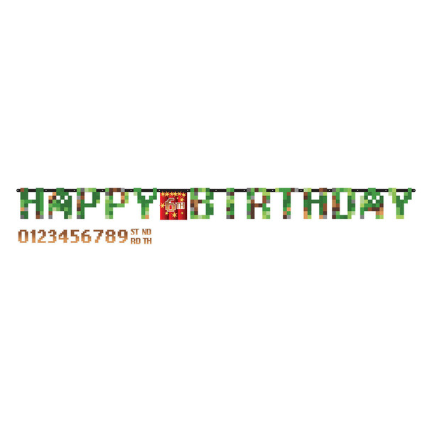 TNT Party Customizable Jumbo Gaming Birthday Pennant Banner Kit