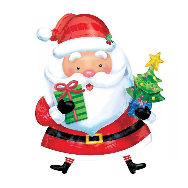 Funny Santa with Christmas Tree Supershape balloon