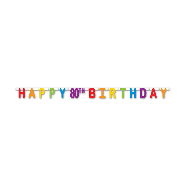 Happy Birthday Gold Tassel Streamer Banner