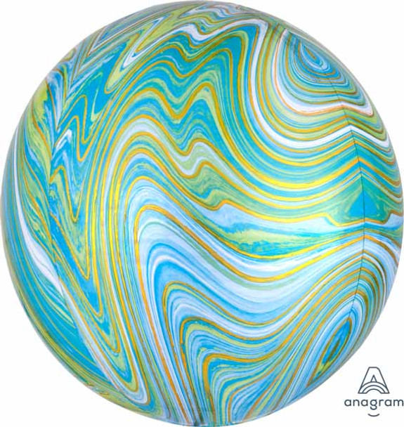 Blue Green Marble Orbz Panel Marblez