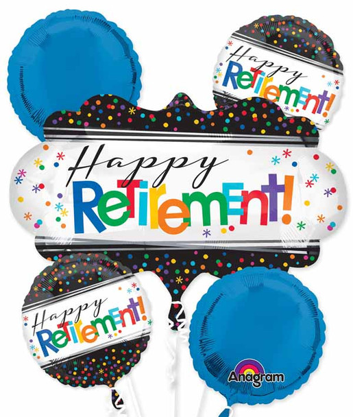 Happy Retirement Balloon Bunch Bouquet