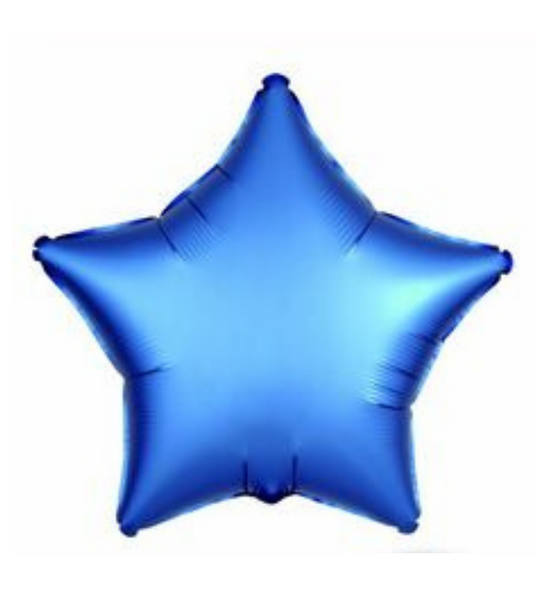 19" Chrome Blue Star Shape Foil Mylar Balloon Party Decor