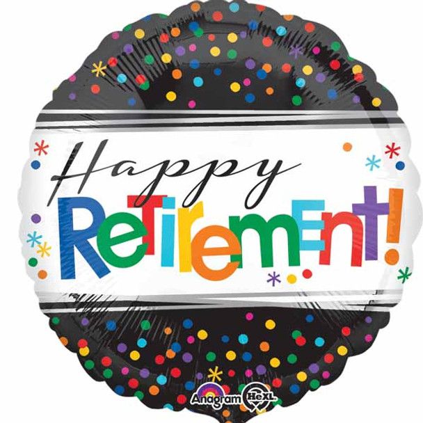 Happy Retirement Balloon with polka dots