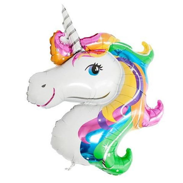 Unicorn Head Supershape Mylar Foil Balloon 45" x 34"