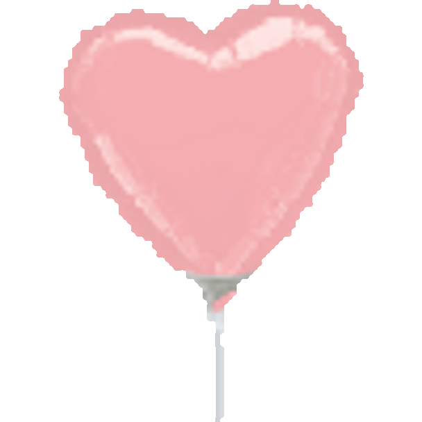 4" Pastel Pink Mini Heart Shaped Foil Balloon