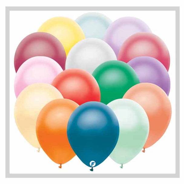 100 Pack Of 12" Pearl Assorted Colors Balloons